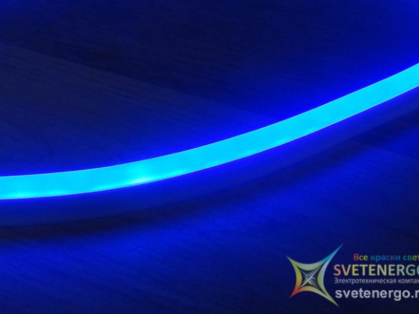 Ультра тонкий гибкий неон со светодиодами SMD 2835, 240V, синий