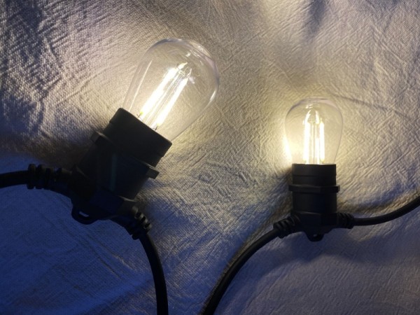 Гирлянда Белт Лайт Стринг со сменными лампами, провод черный, без комплекта подключения
