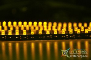 Светодиодная лента торцевого свечения на основе суперярких светодиодов жёлтого цвета
