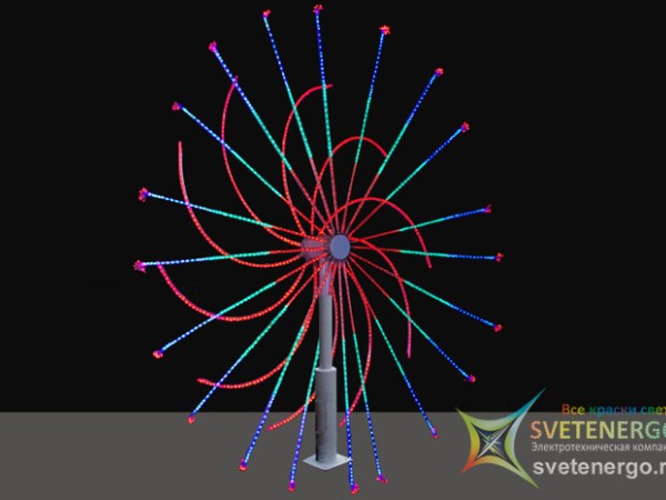 Фейерверк светодиодный «Колесо в движении» 3,2 м.