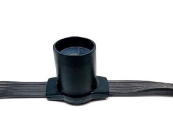 Белт лайт 5-ти проводный влагозащищённый, 15 см шаг, серый кабель, чёрные патроны