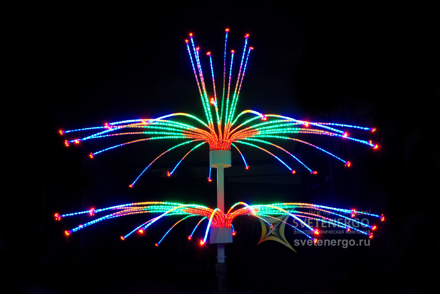 Фейерверк светодиодный «Цветок Фу Ронг» 4 м.